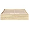 vidaXL Giroletto Cassetti Rovere Sonoma 120x200 cm Legno Multistrato