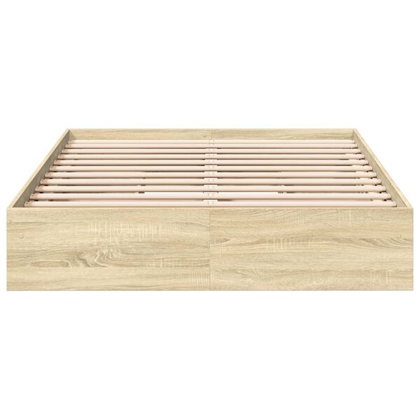 vidaXL Giroletto Cassetti Rovere Sonoma 120x200 cm Legno Multistrato