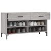vidaXL Panca Porta Scarpe Grigio Sonoma 102x35x55 cm Legno Multistrato
