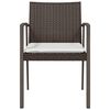 vidaXL Sedie Giardino con Cuscini 4pz Marroni 56,5x57x83 cm Polyrattan