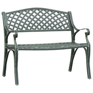 vidaXL Panchina da Giardino 102 cm in Alluminio Pressofuso Verde