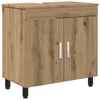 vidaXL Mobiletto da bagno Rovere Artigianale 60 x 35 x 60 cm