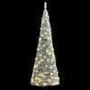 vidaXL Albero di Natale Artificiale Pop-up Neve Fioccata 100 LED 150cm