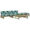 vidaXL Set Divani da Giardino 4pz con Cuscini Legno Impregnato di Pino
