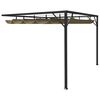 vidaXL Gazebo da Giardino con Tetto Retrattile 3x3 m Talpa 180 g/m&sup2;