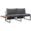 vidaXL Divano da giardino Antracite 200,5 x 70 x 85,5 cm Acciaio
