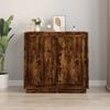 vidaXL Credenza Rovere Fumo 80x34x75 cm in Legno Multistrato
