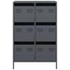 vidaXL Credenza Antracite 68x39x101,5 cm Acciaio