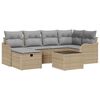 vidaXL Set Divano da Giardino 7 pz 6-Numero di posti