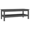 vidaXL Tavolino da Salotto Grigio 110x50x40 cm Legno Massello di Pino