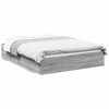 vidaXL Giroletto Cassetti Grigio Sonoma 140x200 cm Legno Multistrato
