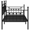 vidaXL Struttura per letto di giorno Nero 107 x 203 cm Acciaio