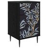 vidaXL Armadio da Notte DOKKUM Rovere Nero 36 x 33 x 61 cm