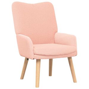 vidaXL poltrona Rosa 63 x 67 x 94 cm Tessuto di Pecora e Plywood