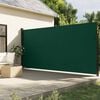 vidaXL Tenda da Sole Laterale Retrattile Verde Scuro 200x600 cm