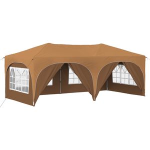 vidaXL Tenda per feste a pop-up 575 x 288 x 245 cm Beige