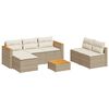 vidaXL Set Divano da Giardino 5 pz con Cuscini Beige Polyrattan Acacia