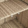 vidaXL Armadio con lo scaffale Beige 100 x 36 x 102 cm Rattan