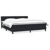 vidaXL Giroletto a Molle con Materasso Nero 180x210 cm in Velluto