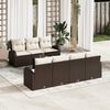 vidaXL Set Divano da Giardino Marrone 55 x 55 x 37 cm polyrattan