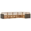 vidaXL Set di divani da esterno 5 pcs Naturale 331 x 172,5 x 73 cm