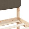 vidaXL Letto con Testiera Rivestita Talpa 200 x 200 cm Pino massello