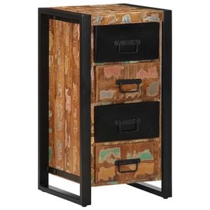 vidaXL Cassettiera Multicolore 40x40x75 cm Legno Massello di Recupero