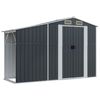 vidaXL Capanno da Giardino Antracite 277x93x179cm in Acciaio Zincato