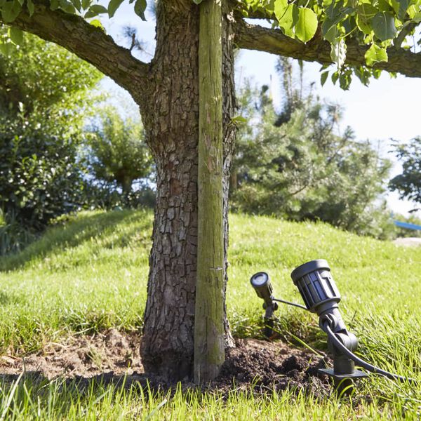 Luxform Faretti LED da Giardino Dominica 2 pz Nero LUX9522D.01