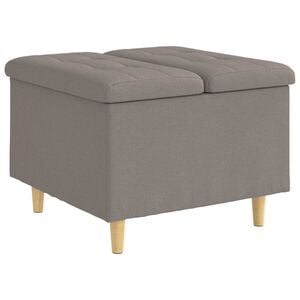 vidaXL Pouf contenitore con cuscino Talpa 60 x 60 x 45 cm Tessuto