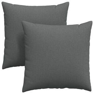 vidaXL Cuscini da Divano 2 pcs Grigio scuro 80 x 80 cm Tessuto