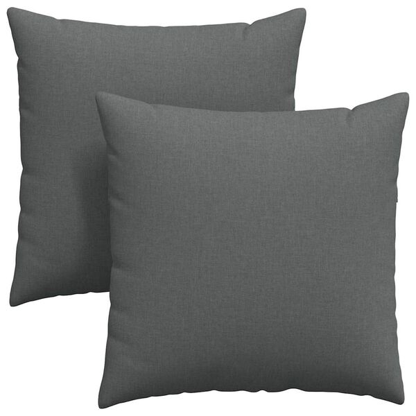 vidaXL Cuscini da Divano 2 pcs Grigio scuro 80 x 80 cm Tessuto