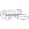 vidaXL Letto Estraibile con Cassetti senza Materasso Bianco 90x190 cm