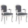 vidaXL Sedie da Pranzo 2 pz Grigio Scuro 62x59,5x100,5 cm Velluto