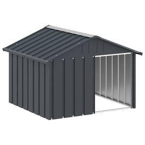 vidaXL Casetta per Cani Antracite 116,5x103x81,5 cm Acciaio Zincato