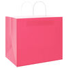 vidaXL Sacchetti di Carta 250 pz con Manici Rosa 32x22x28 cm