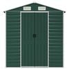 vidaXL Capanno da Giardino Verde 191x895x198 cm in Acciaio Zincato