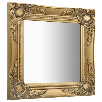 vidaXL Specchio da Parete Stile Barocco 40x40 cm Oro