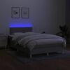 vidaXL Letto a Molle Materasso e LED Grigio Chiaro 120x190 cm Tessuto