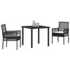 vidaXL Set da Pranzo per Giardino con cuscino 5 pcs Marrone polyrattan