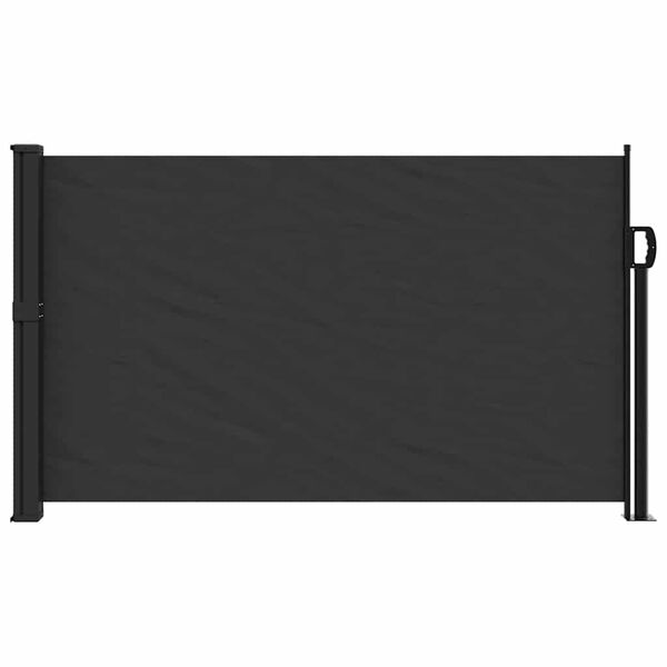 vidaXL Tenda da Sole Laterale Retrattile Nera 120x500 cm