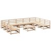 vidaXL Set Divani da Giardino 10 pz in Legno Massello di Pino