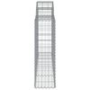 vidaXL Cesti Gabbioni ad Arco 50 pz 200x30x100/120 cm Ferro Zincato