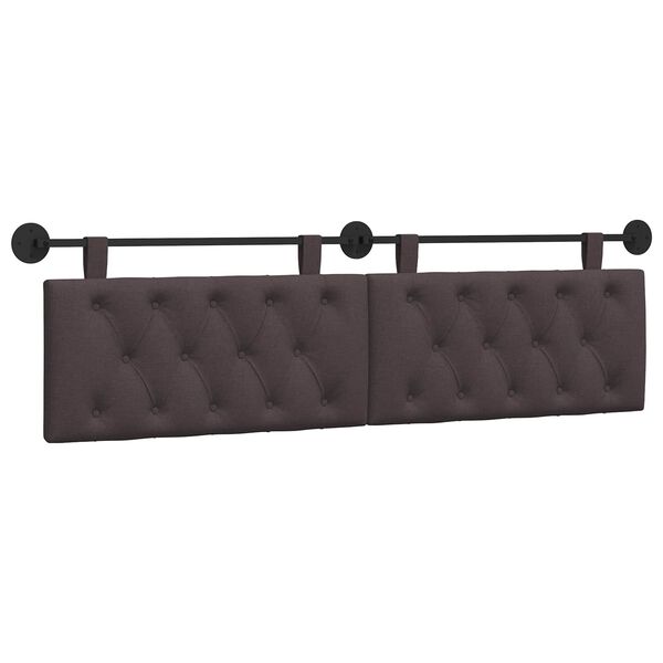 vidaXL Testata appesa Marrone Scuro 170 x 55 x 7 cm Tessuto