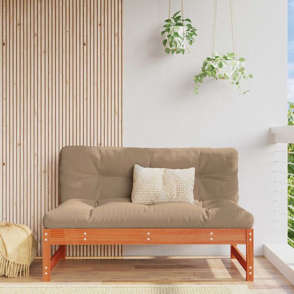 Divano Medio da Giardino Legno di pino massiccio Marrone Cera