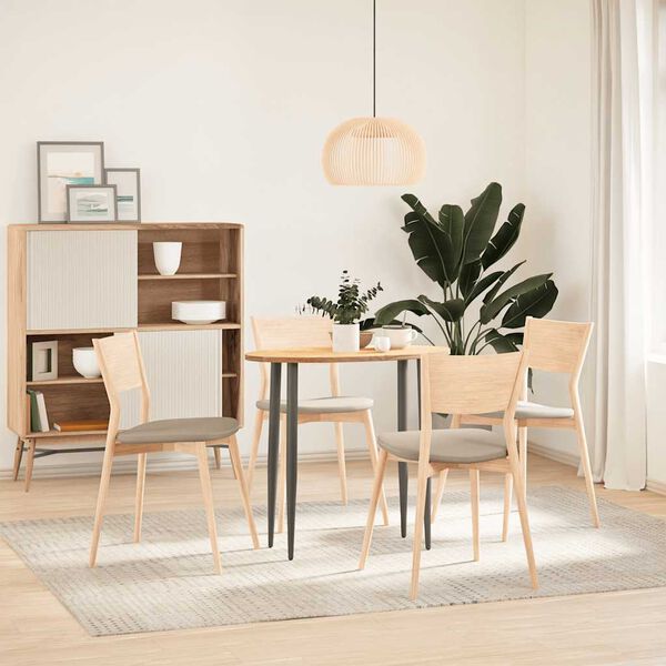 vidaXL Piano per Tavolo 80x40x2 cm in Rovere Massello Ovale