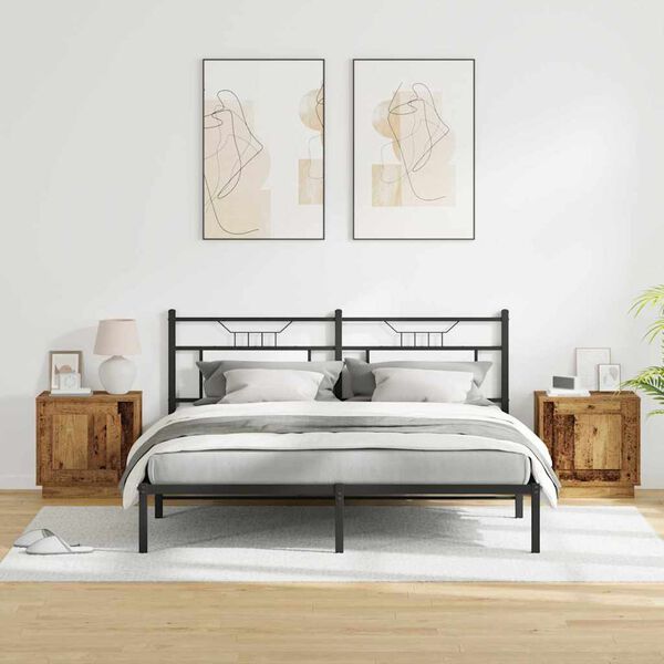 vidaXL Armadio da Notte 2 pcs Legno vecchio 44 x 34,5 x 45 cm