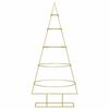 vidaXL Albero di Natale in metallo con supporto Oro 125 cm