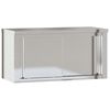 vidaXL Mobile Cucina da Parete con Ante Scorrevoli in Acciaio Inox
