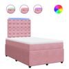 vidaXL Giroletto a Molle con Materasso Rosa 120x200 cm in Velluto